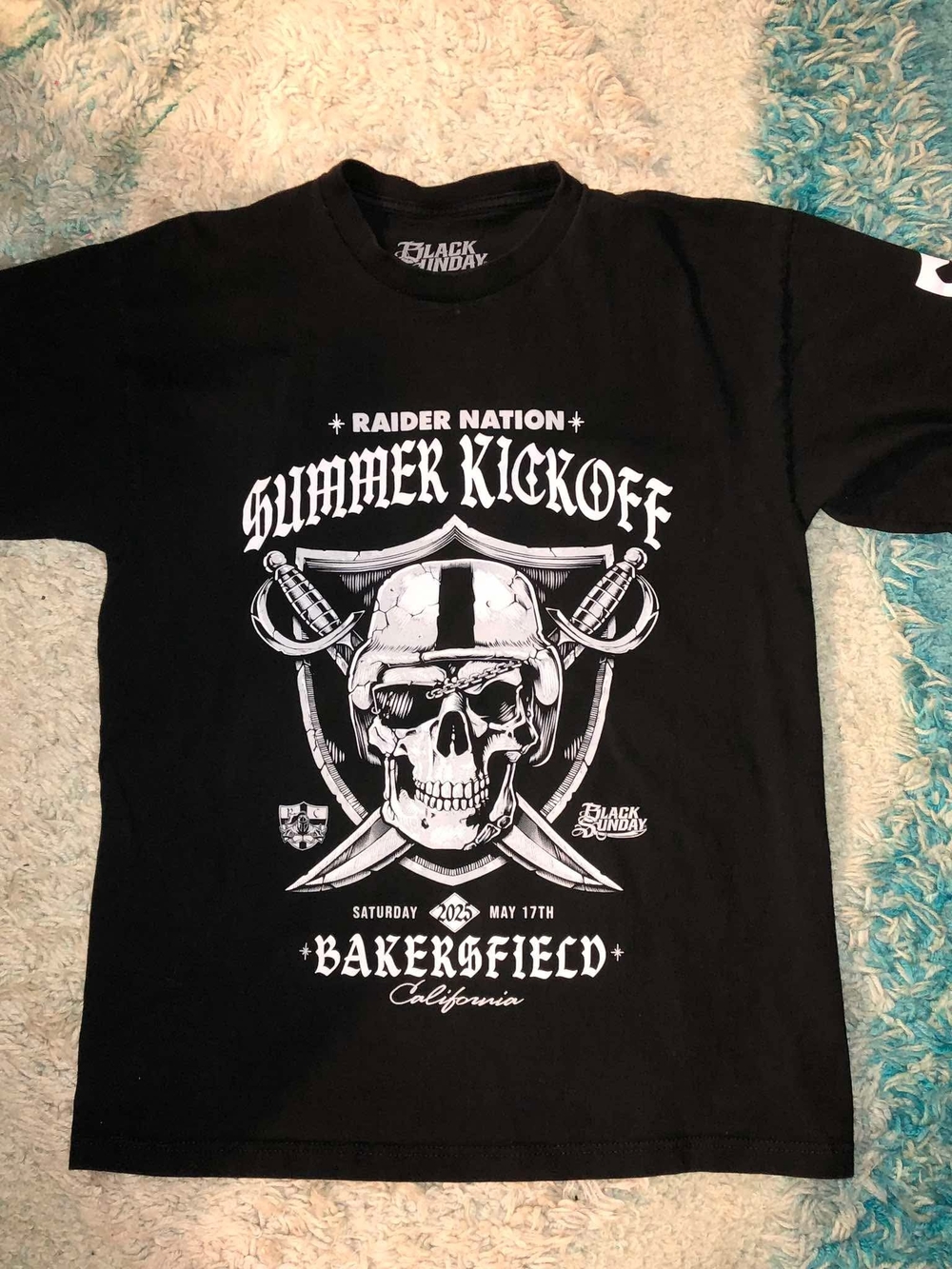 Raider Nation 'Summer Kickoff' Graphic Tee - Black & White